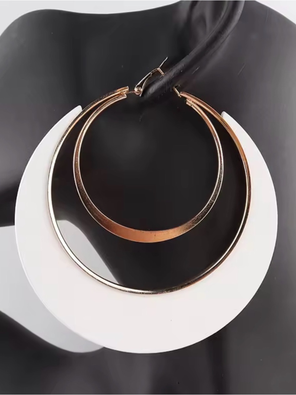 Gold-Tone Double Hoop Earrings - Women Jewelry
